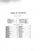 Table of Contents, Cowley County 1905